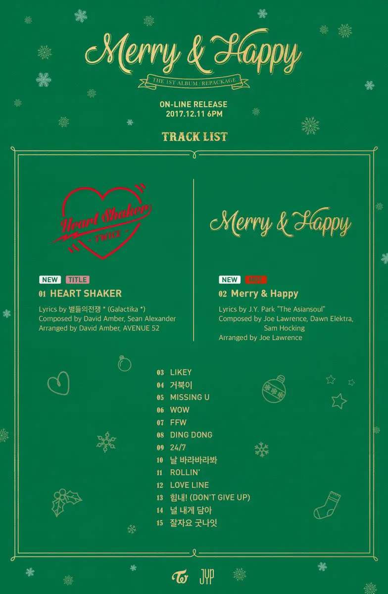 Twice Revele La Tracklist De Merry Happy K Gen