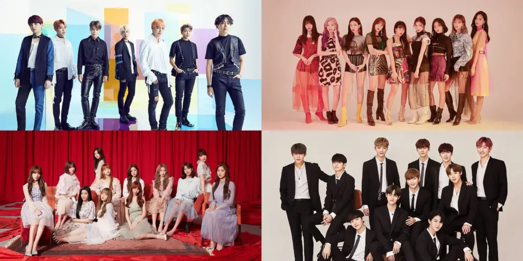 BTS TWICE IZONE WANNA ONE KGEN